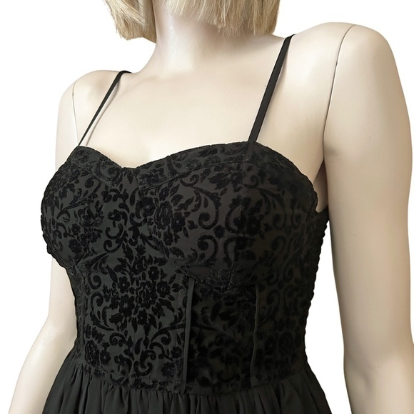 BOG Collective Dress Black Swan Bustier Shirred Smocked Back Versatile - Picture 4 of 14